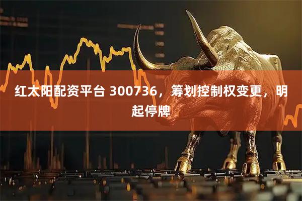 红太阳配资平台 300736，筹划控制权变更，明起停牌