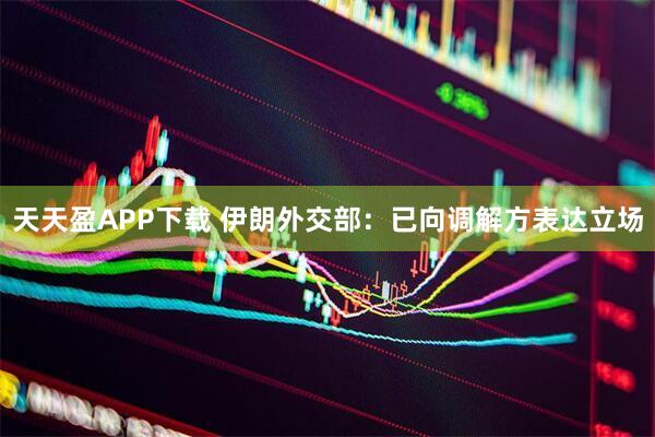 天天盈APP下载 伊朗外交部：已向调解方表达立场